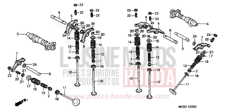 CAMSHAFT/VALVE for Transalp 650 MYSTIC ORANGE METALLIC (YR253) from 2005